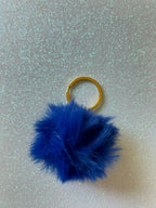Mixed colours - Mini PomPom Keyrings - (without clips)