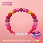Pink - Personalised Pom Pom Dog Collar