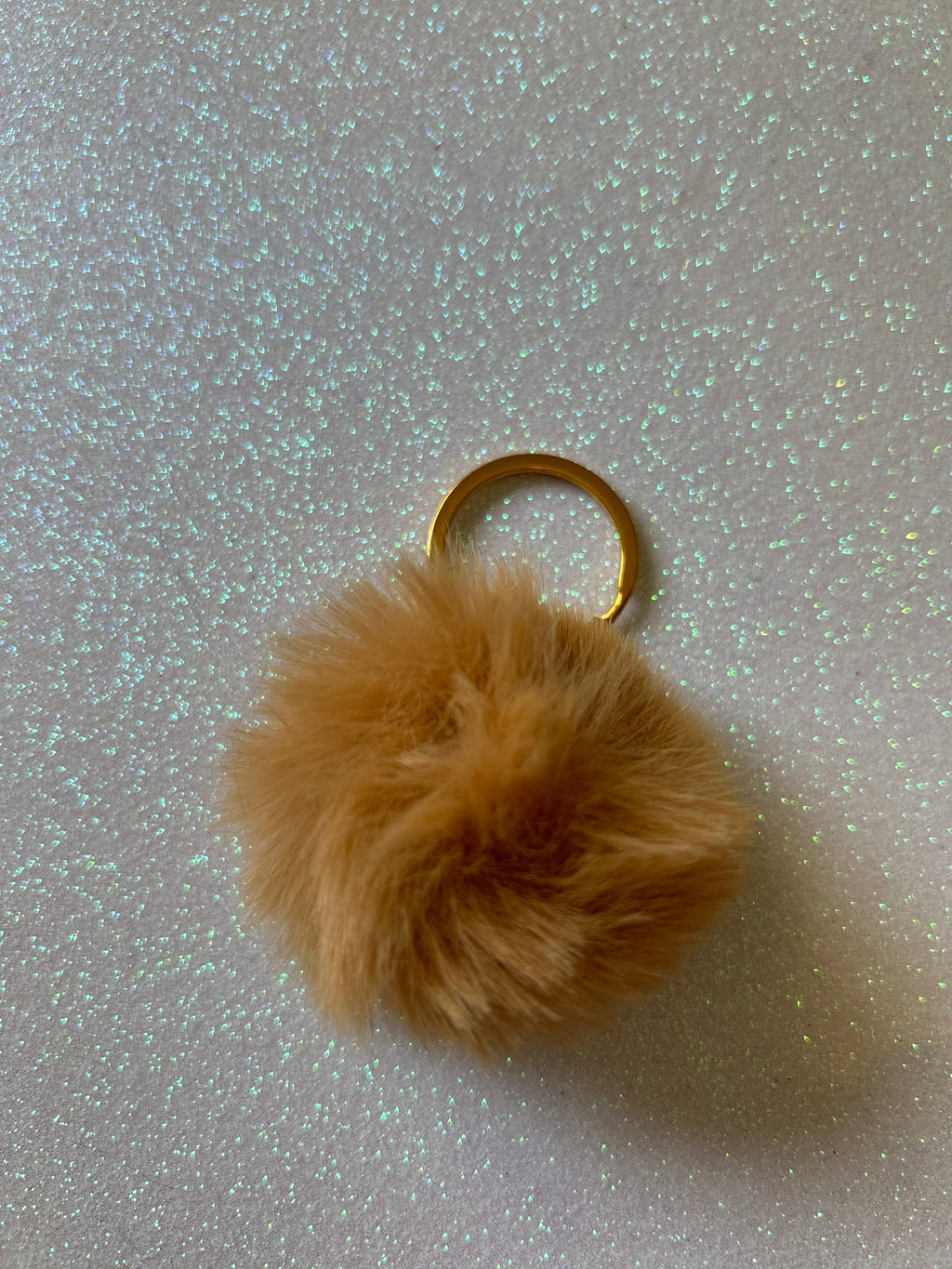 Mixed colours - Mini PomPom Keyrings - (without clips)