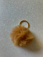 Mixed colours - Mini PomPom Keyrings - (without clips)