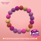 Pink - Personalised Pom Pom Dog Collar