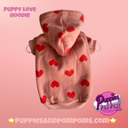 Valentine Puppy Love Hoodie - Pink