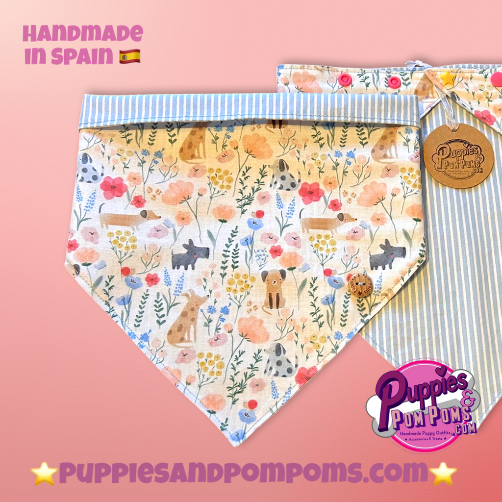 Spring Dachshunds Bandana - Snap On