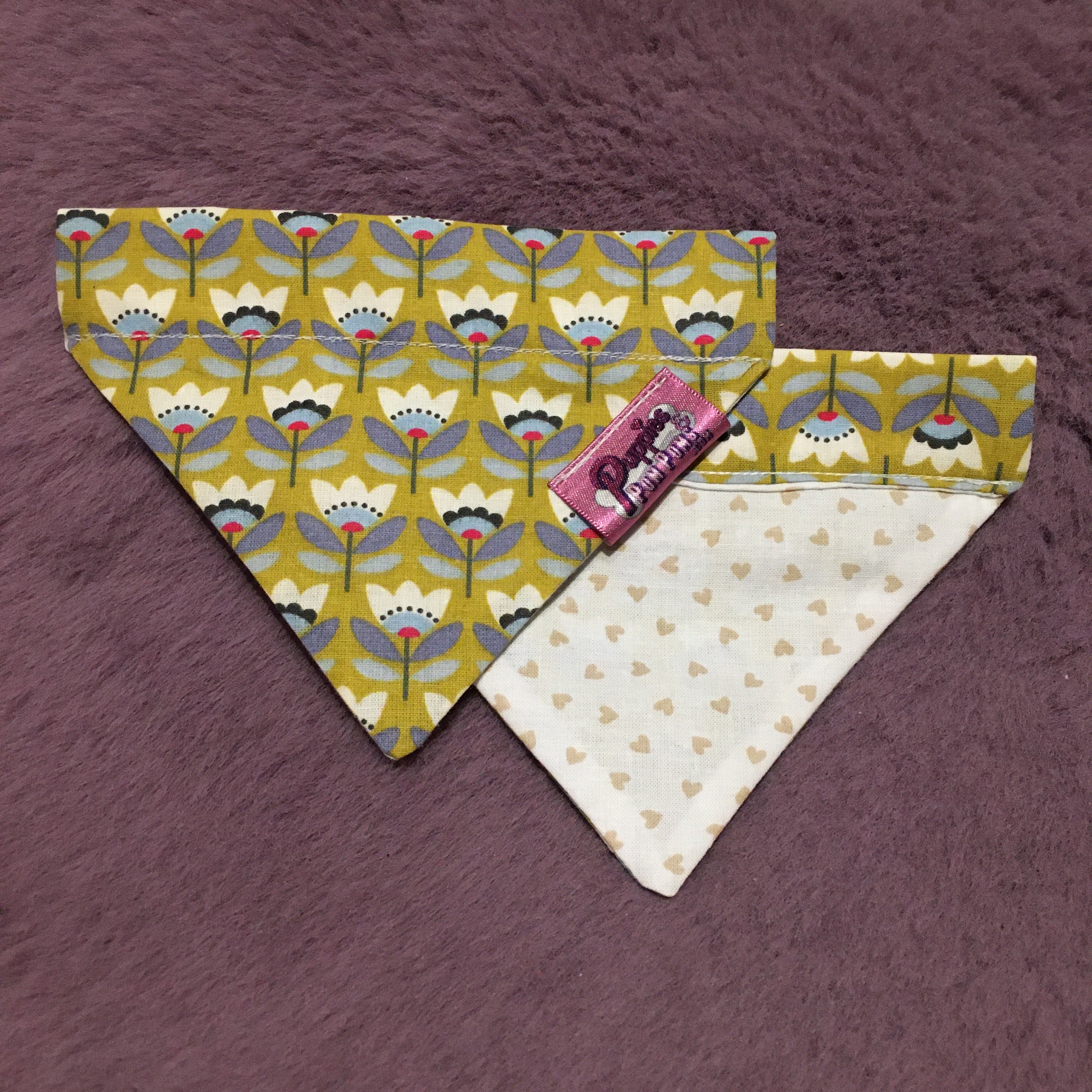 Paws to Smell the Flowers Dog Bandana - Slim Opening
