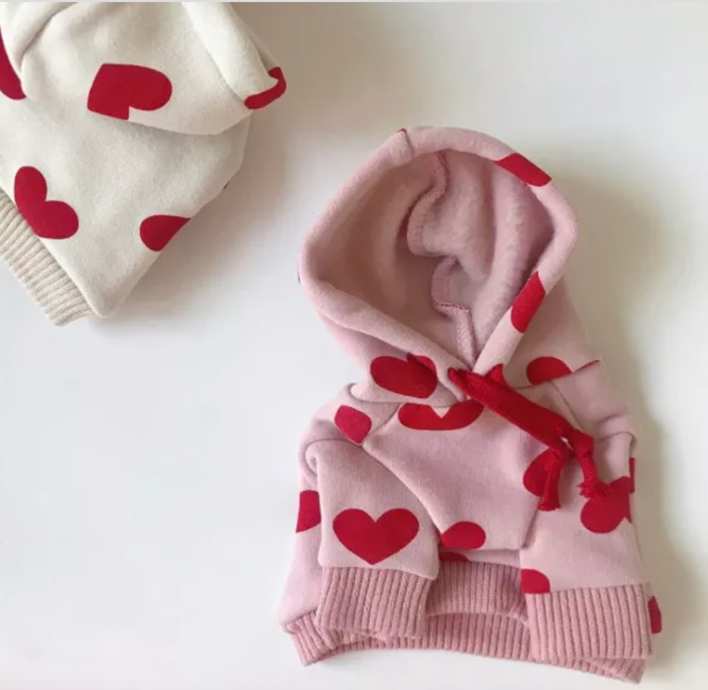 Valentine Puppy Love Hoodie - Pink