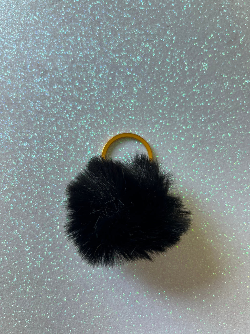 Mixed colours - Mini PomPom Keyrings - (without clips)