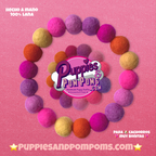 Pink - Personalised Pom Pom Dog Collar