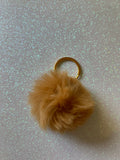 Mixed colours - Mini PomPom Keyrings - (without clips)