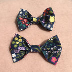 Dog Bow Tie Spring Forest Navy