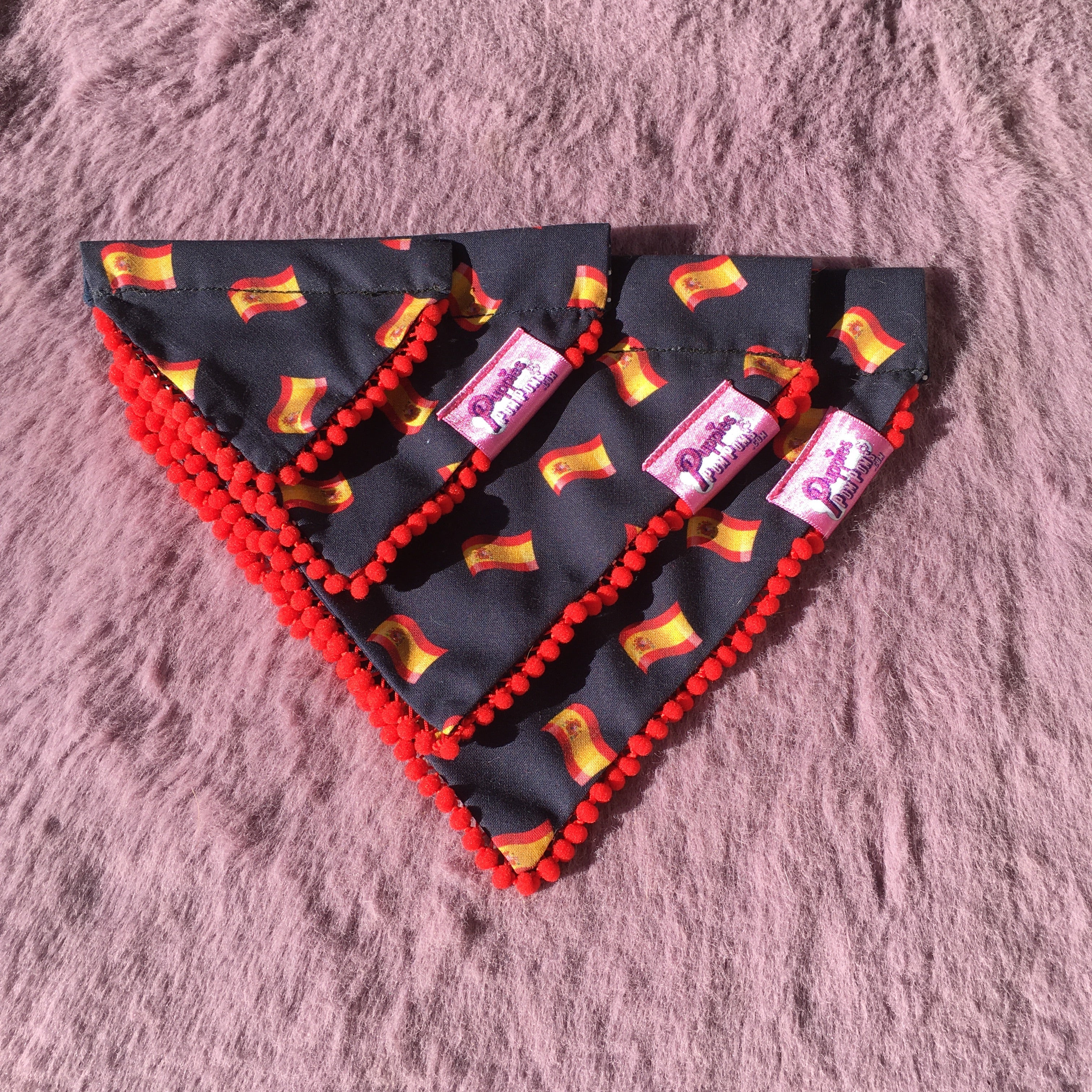 España Lovers Pompoms Dog Bandana - Slim Opening