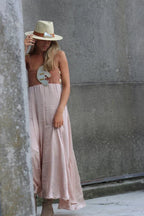 VESTIDO FAJON NACAR | ROSA