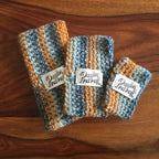 Ombré Blue / Orange Crochet Dog Snood / Buff