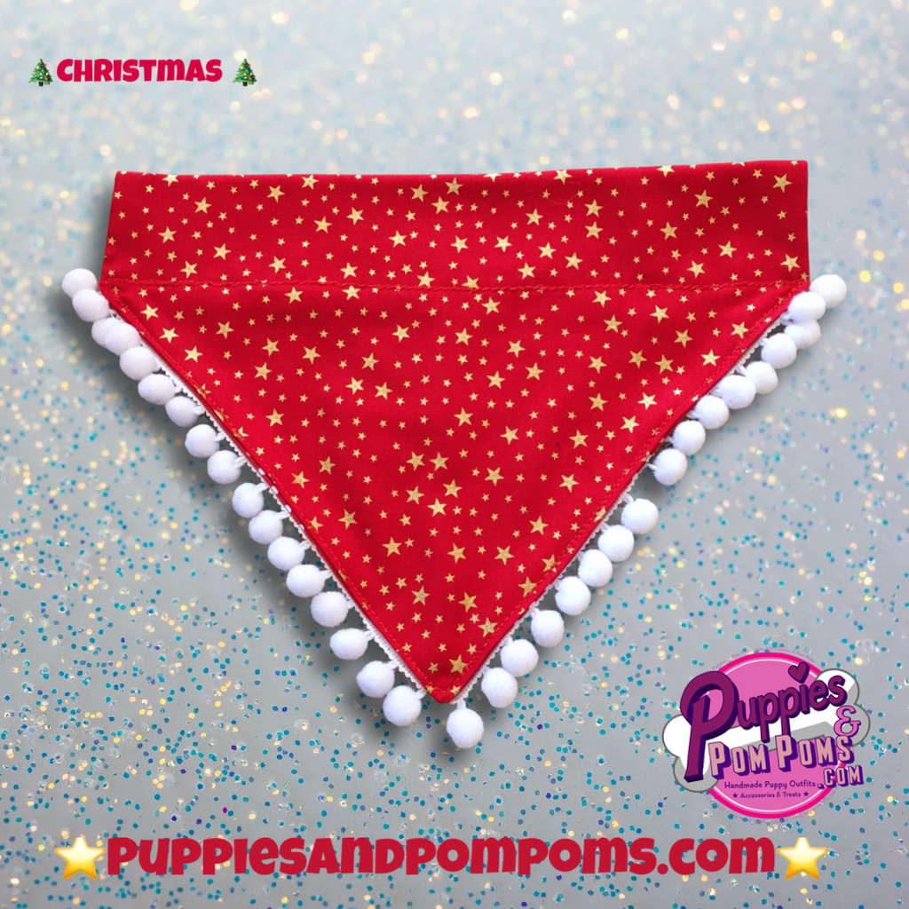 Christmas Stars and Snowballs Bandana