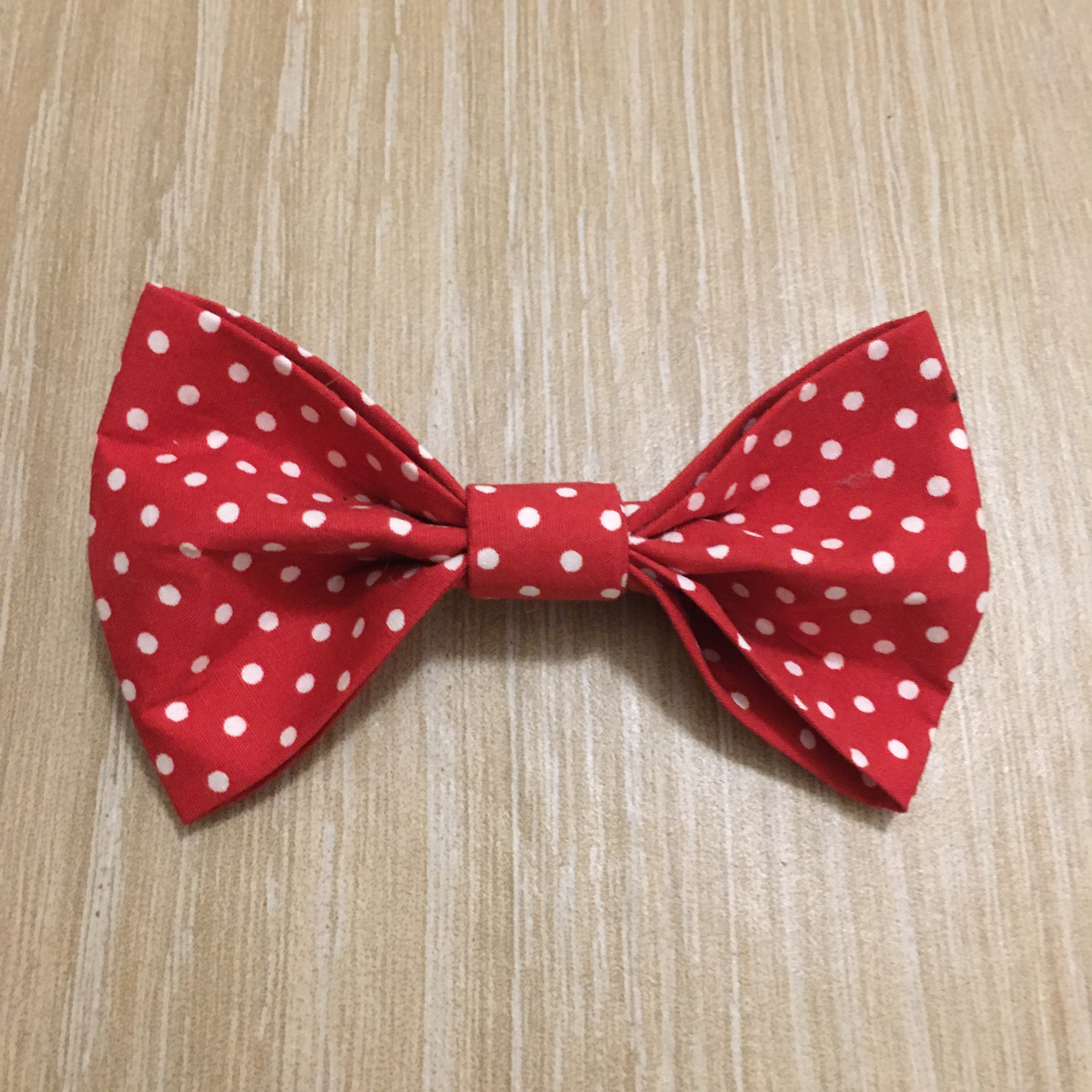 Red Small Polka Dots Bow