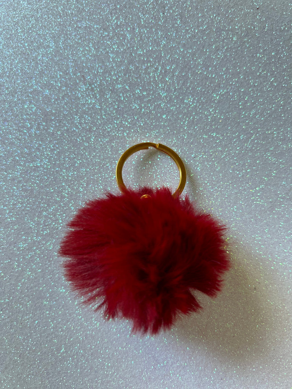 Mixed colours - Mini PomPom Keyrings - (without clips)