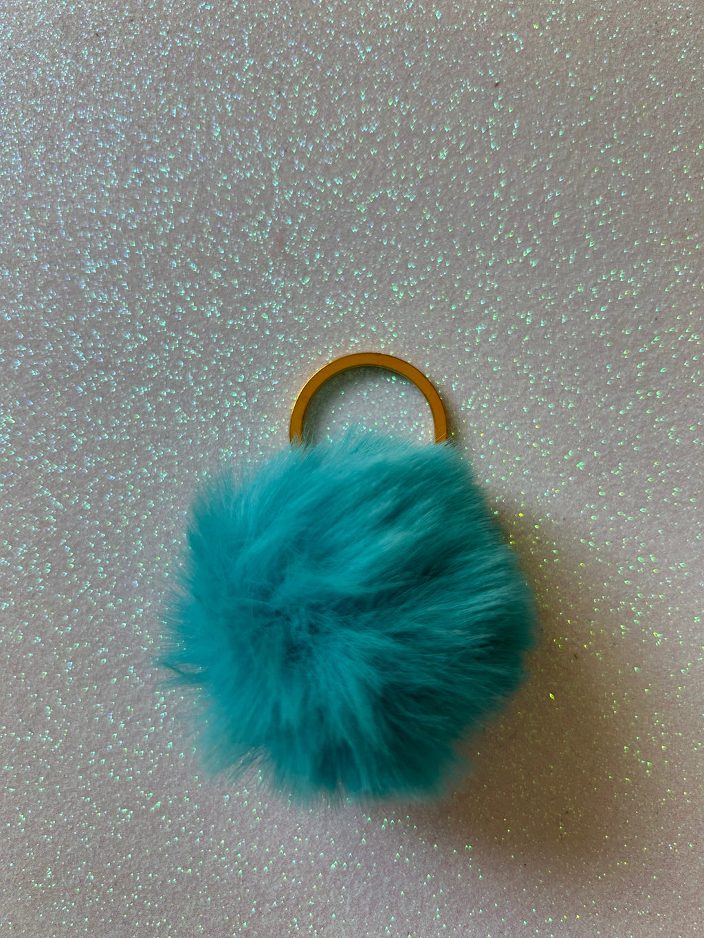 Mixed colours - Mini PomPom Keyrings - (without clips)