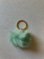 Mixed colours - Mini PomPom Keyrings - (without clips)