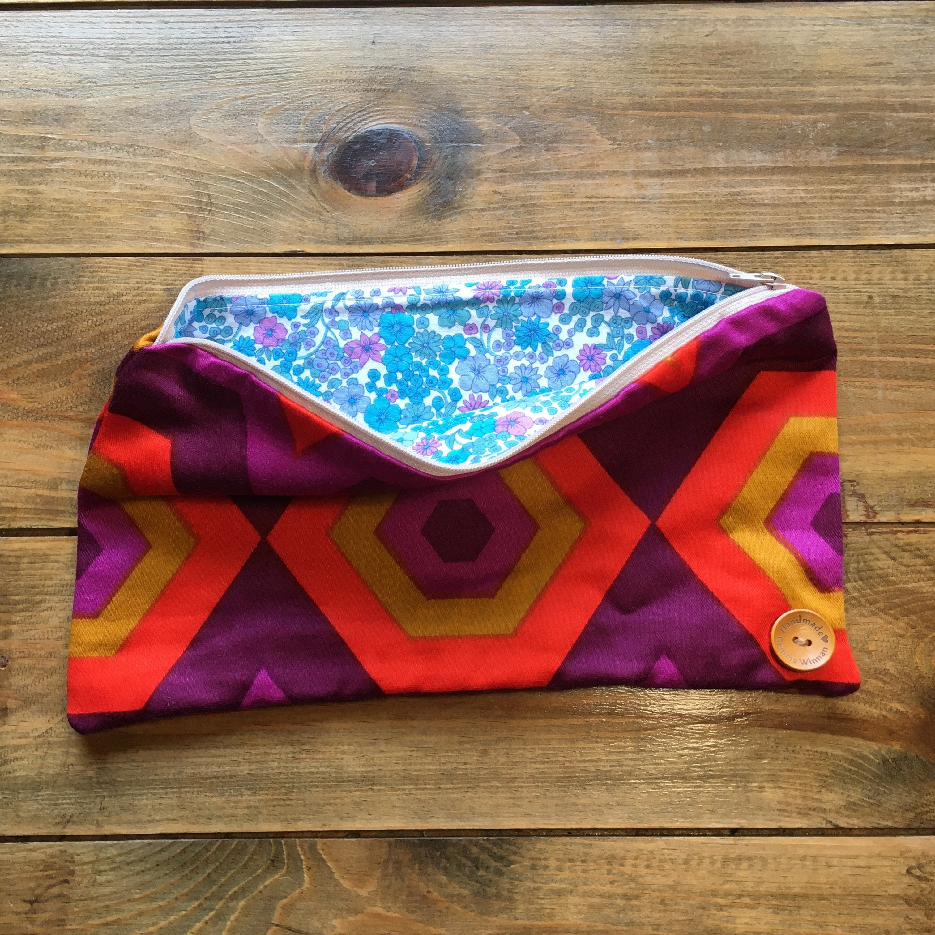 Vintage Fabric Handmade Clutch Bag