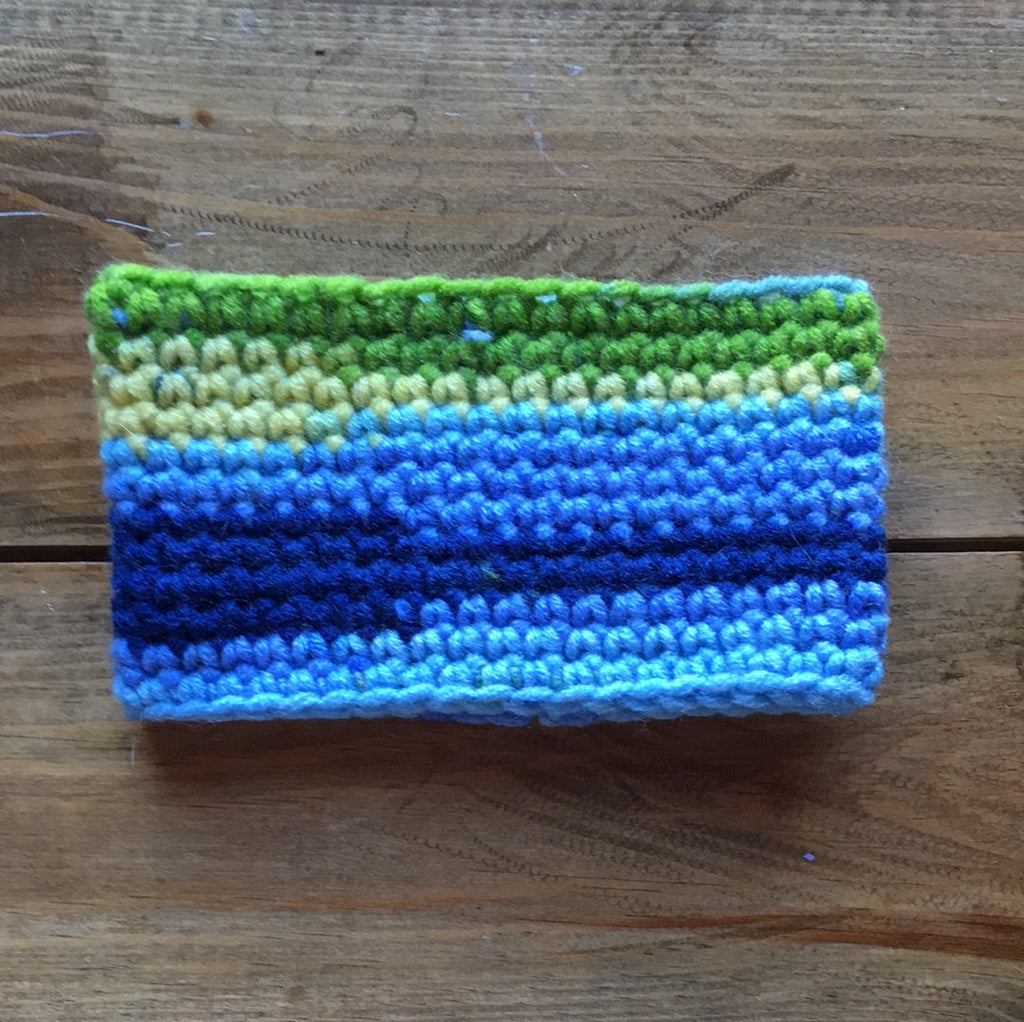 Rainbow Blues Crochet Dog Snood / Buff