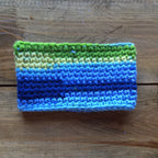 Rainbow Blues Crochet Dog Snood / Buff