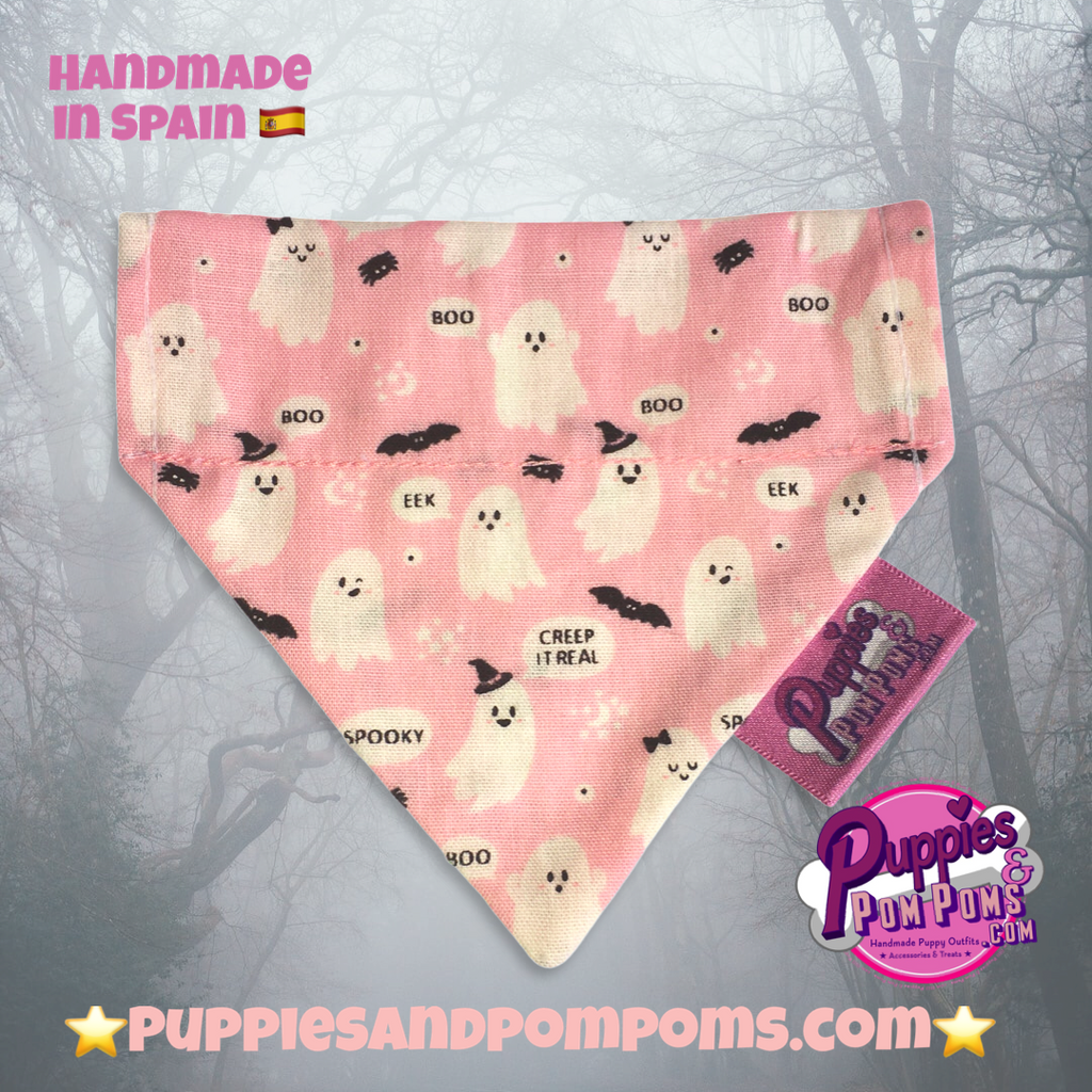 Cute Pink Ghosts! Halloween Dog Bandana