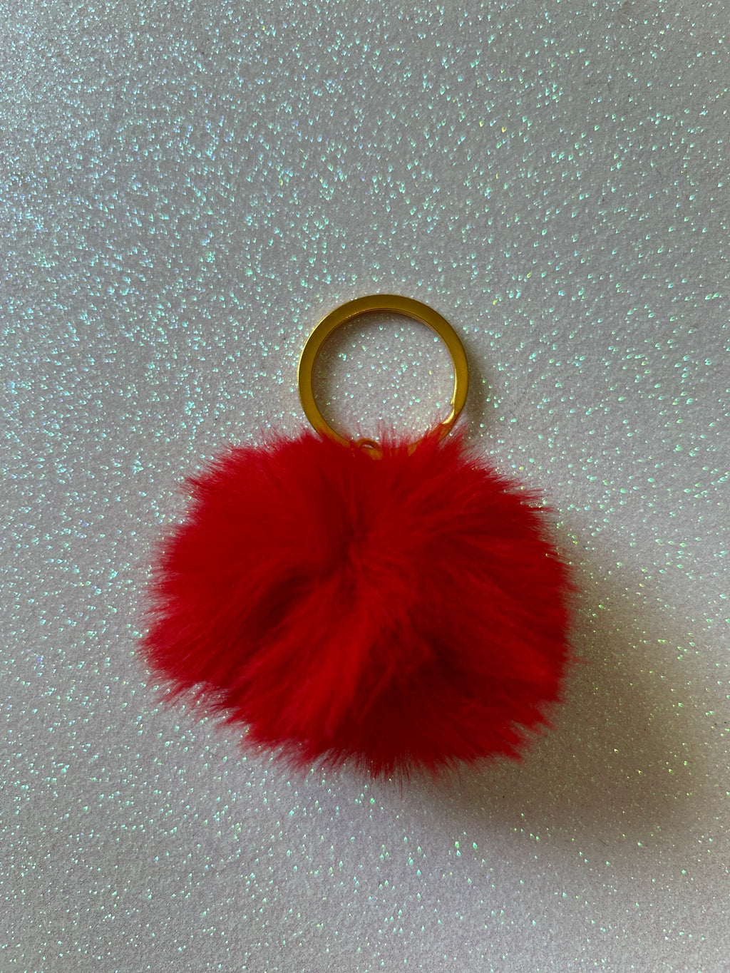 Mixed colours - Mini PomPom Keyrings - (without clips)