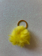 Mixed colours - Mini PomPom Keyrings - (without clips)