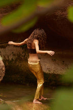 JEANS CUERO | ORO FUERTE