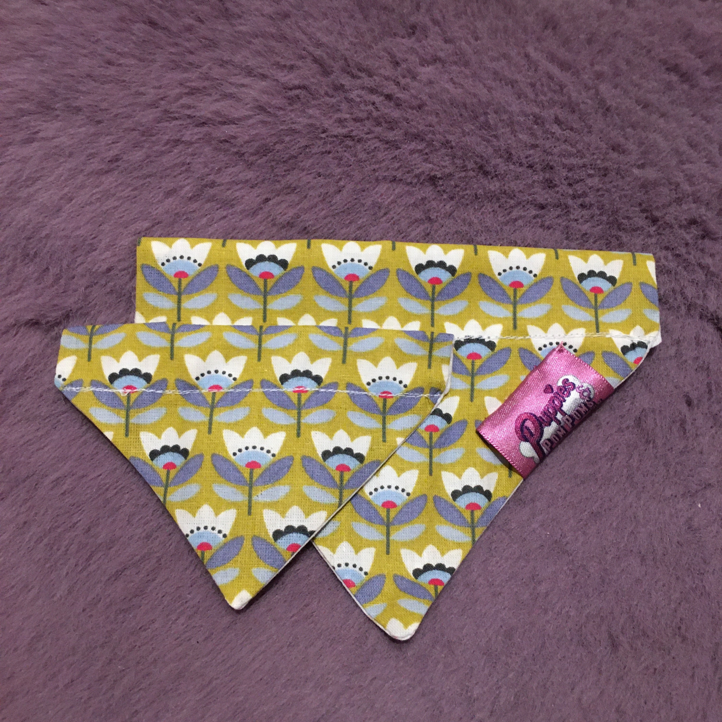 Paws to Smell the Flowers Dog Bandana - Slim Opening