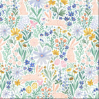 Spring Bunnies Pink Vichy Dog Bandana - Snap On