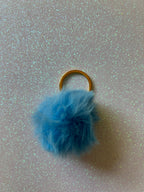 Mixed colours - Mini PomPom Keyrings - (without clips)