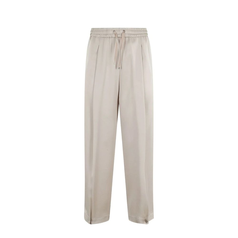 Herno Acetate Blend Trousers — Beige
