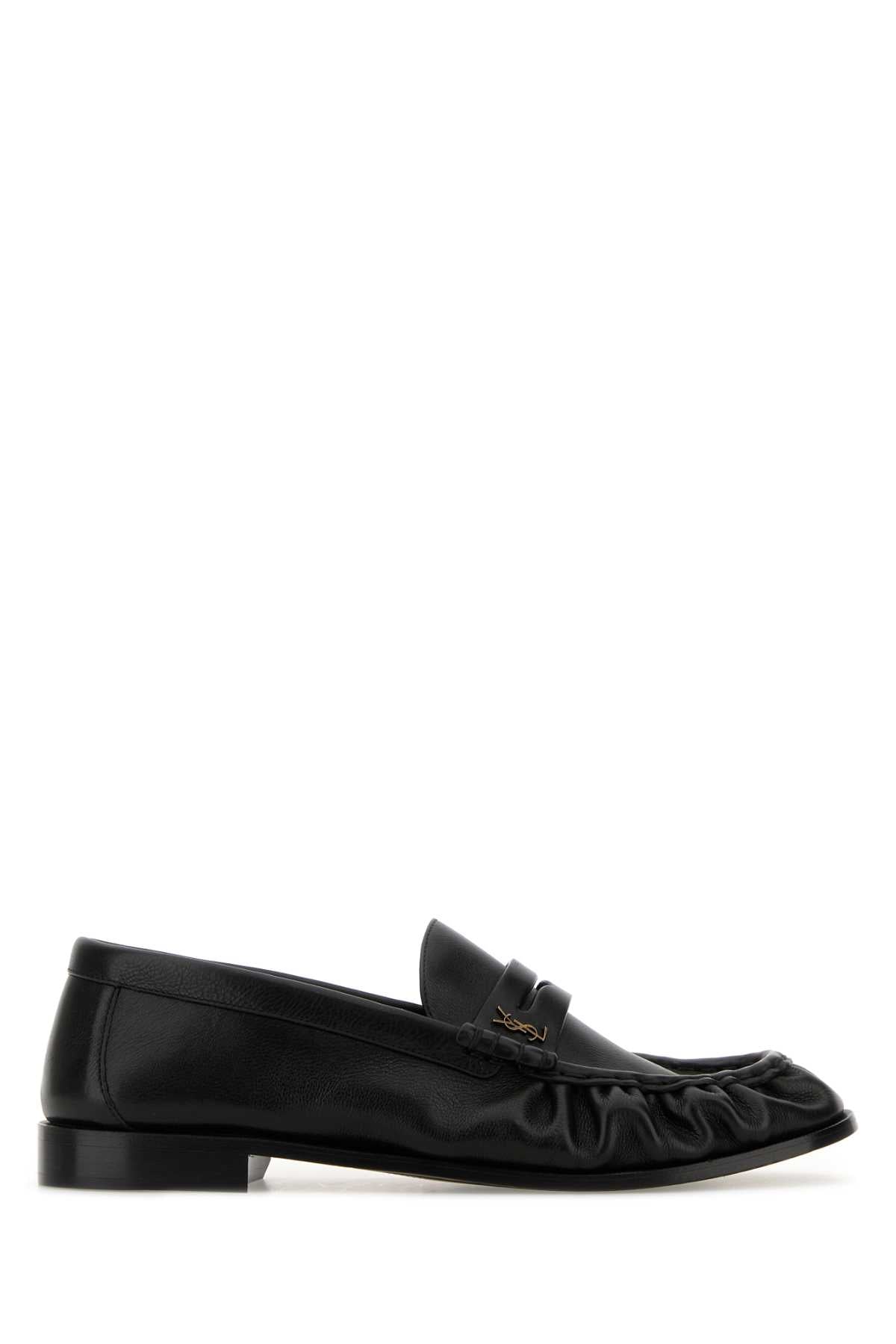 Saint Laurent Leather Loafer — Black