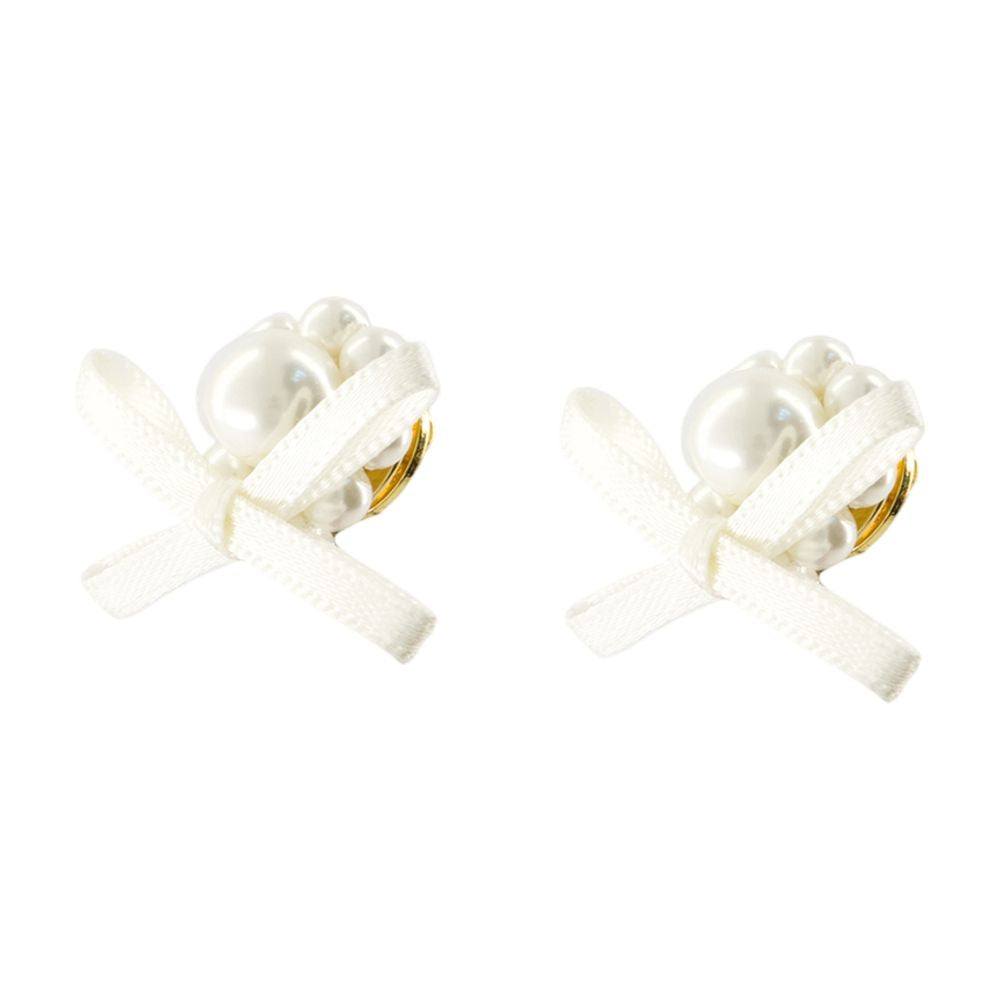 Simone Rocha Petite Daisy Earrings — White