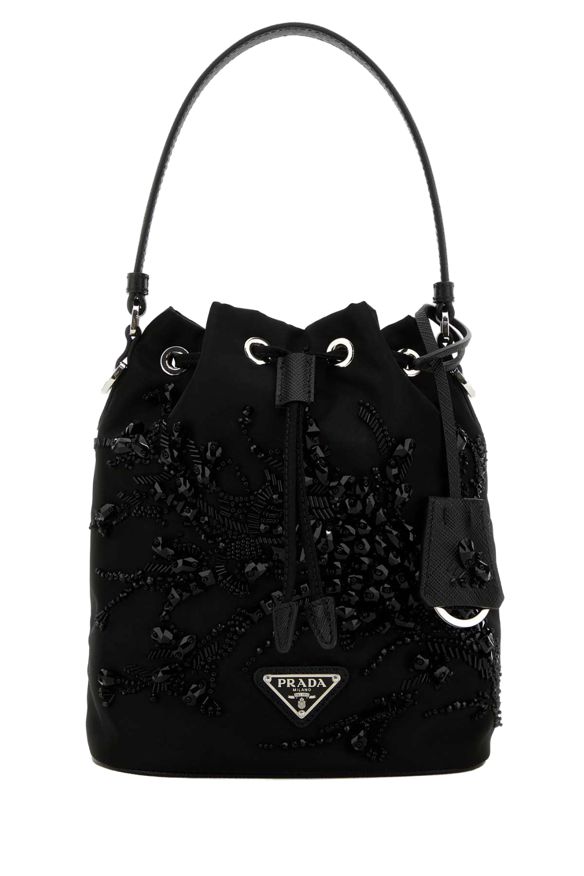 Prada Secchiello Bucket Bag — Black