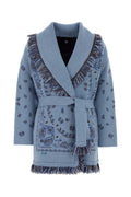 Alanui Jacquard Cardigan — Blue