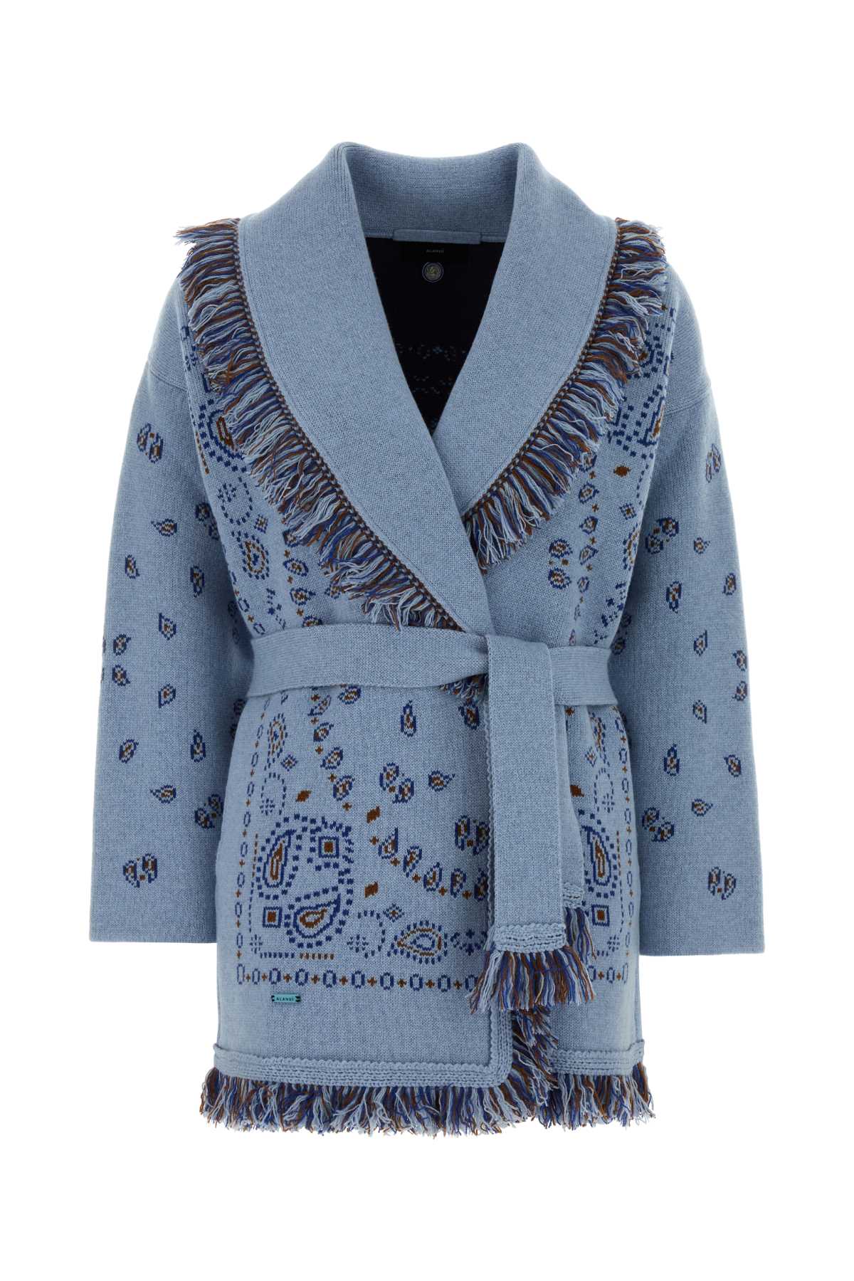 Alanui Jacquard Cardigan — Blue