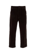 Prada Velvet Cotton Trousers — Brown