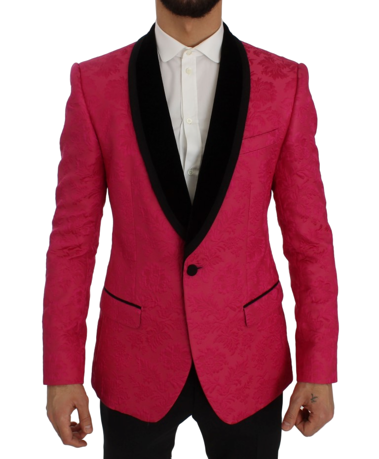 Dolce & Gabbana Floral Brocade Blazer — Pink