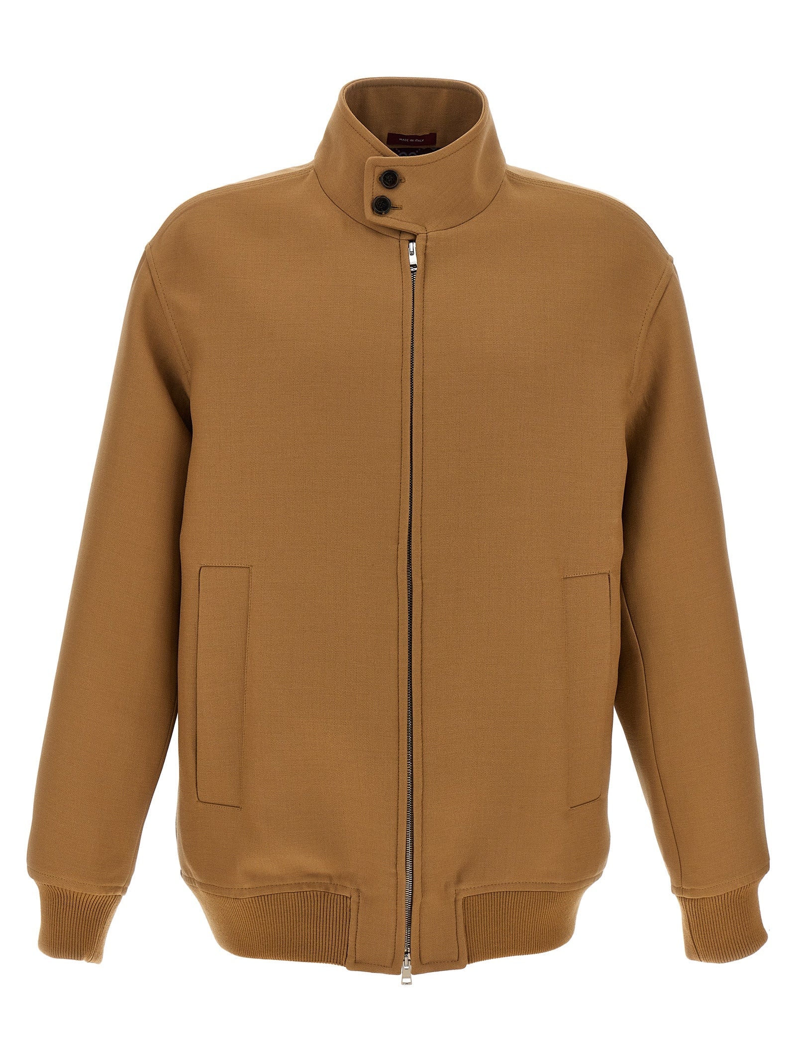 Gucci Wool Bomber Jacket — Brown