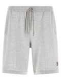 Brunello Cucinelli Silk-Cotton Blend Bermuda Shorts — Gray