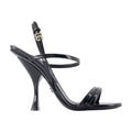 Dolce&Gabbana Curved Calfskin Heel Sandal — Black
