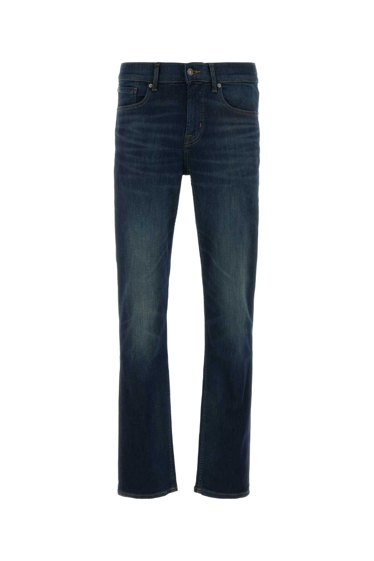 Seven For All Mankind Stretch Denim Jeans — Blue