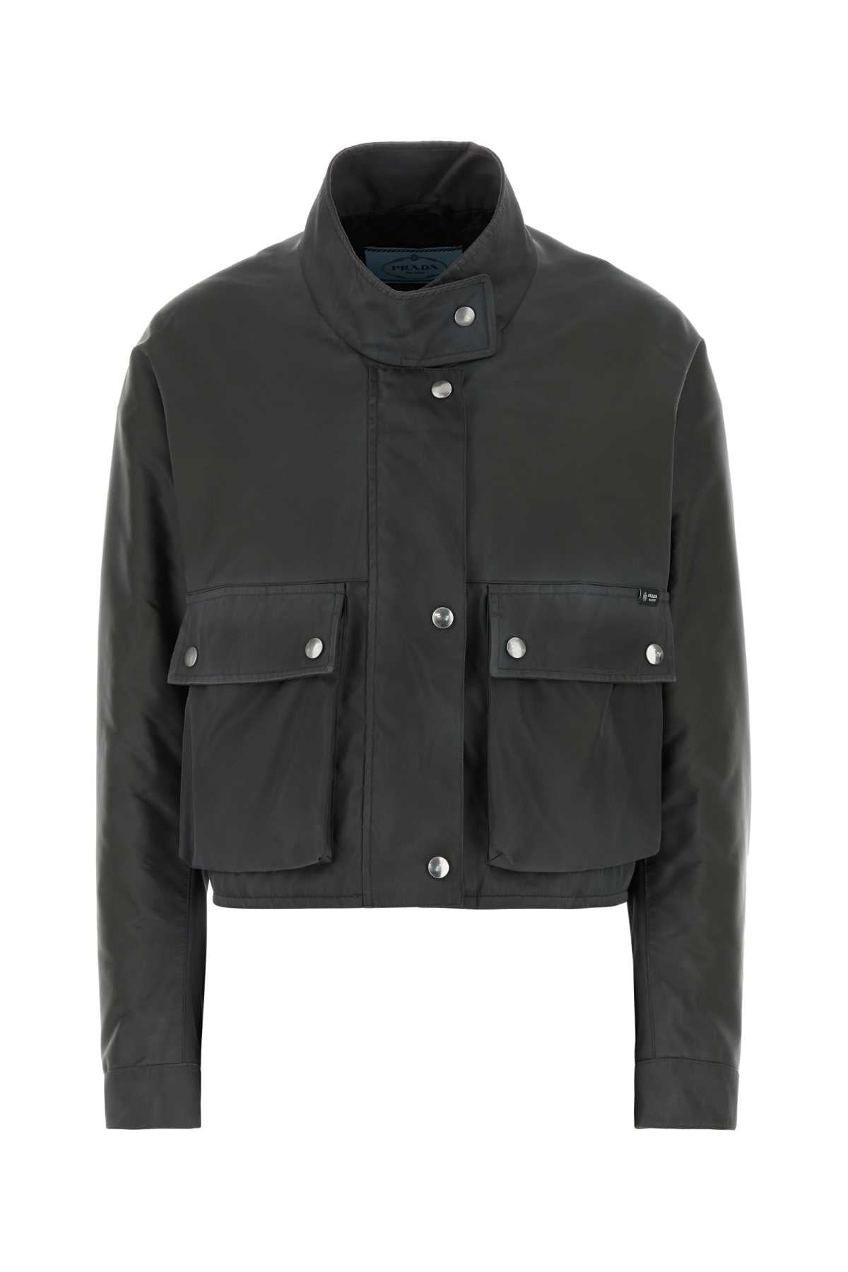 Prada Recycled Nylon Jacket — Gray