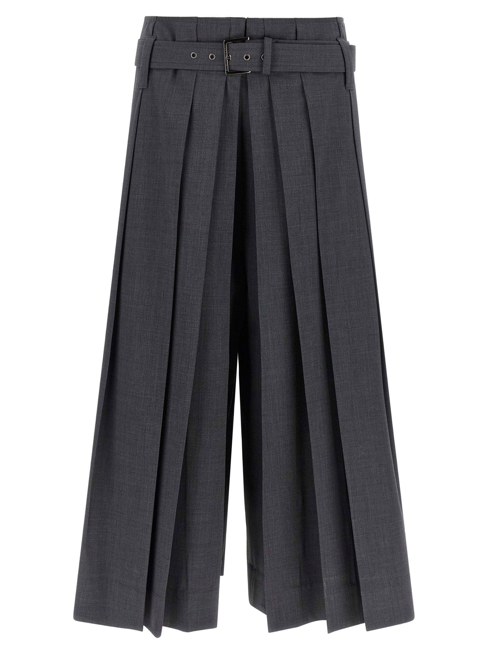 Brunello Cucinelli Pleated Virgin Wool Bermuda Short — Gray