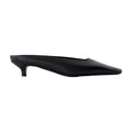 Toteme Pointed-Toe Calfskin Kitten Pump — Black