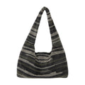 Kara Crystal Mesh Armpit Hobo Bag — Black