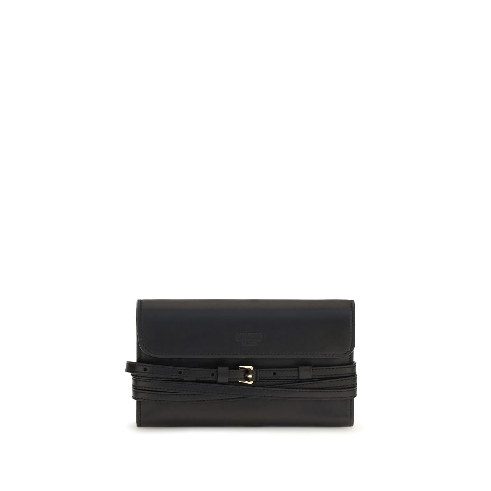 Moschino Goatskin with Buckle Wallet — Black