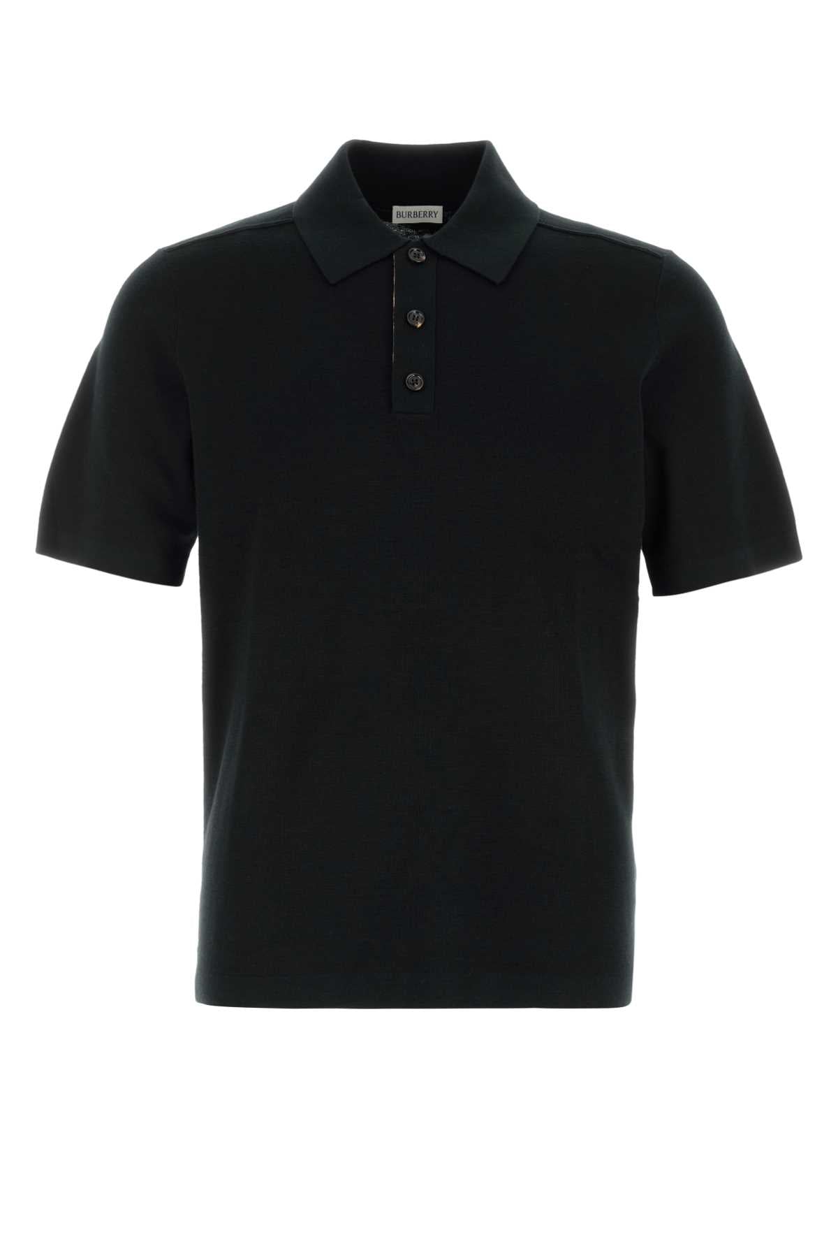 Burberry Wool Polo Shirt — Black