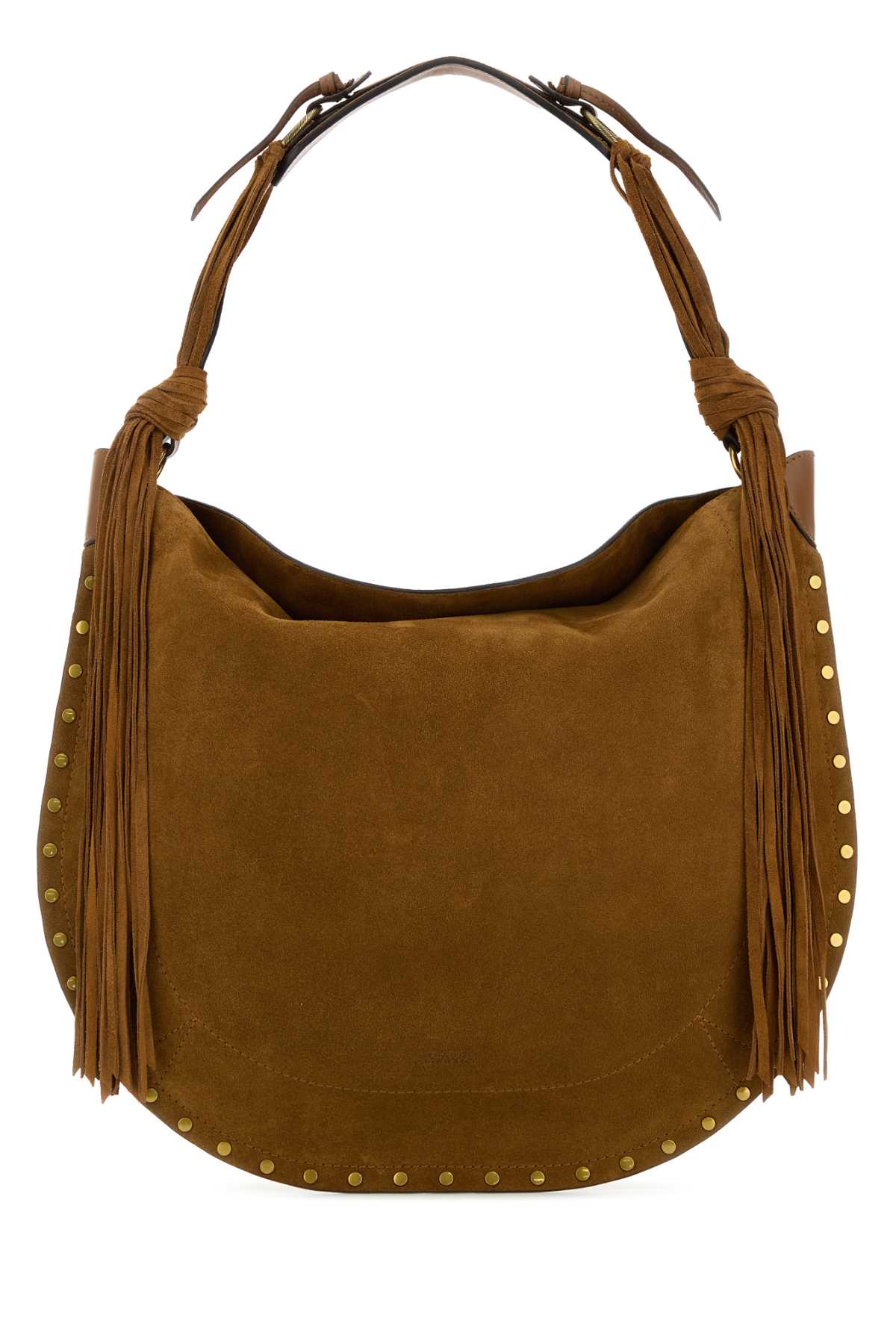 Isabel Marant Suede Fringe Shoulder Bag — Brown